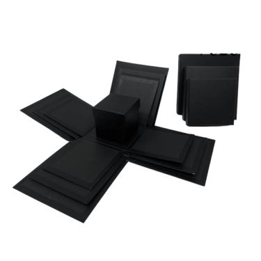 קופסא מתפוצצת 4 יח מרובעת שחורה 21.5X21 ס"מ | חנות מקוונת ALONIT