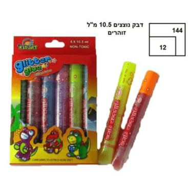 סט 6 דבק נוצצים נאון GL10PK6/S, фото  סט 6 דבק נוצצים נאון GL10PK6/S, фото