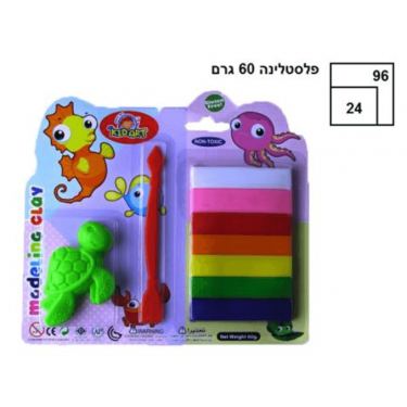 פלסטלינה 60 גרם 7 צבעים + כלים פלסטלינה 60 גרם 7 צבעים + כלים | חנות מקוונת ALONIT