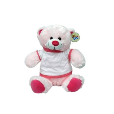 דובי סובלימציה + חולצה ורוד 40 ס"מ | חנות מקוונת ALONIT