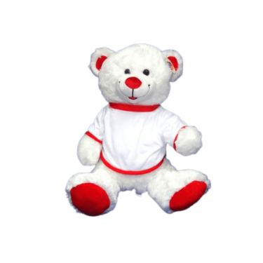 דובי סובלימציה + חולצה אדום ולבן 50 ס"מ | חנות מקוונת ALONIT