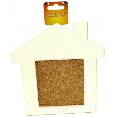 שלט עץ בית + שעם 16X16 סמ | חנות מקוונת ALONIT