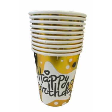 כוסות זהב מטאלי 10יח | חנות מקוונת ALONIT