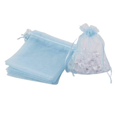 חבילת 10 יח' שקיות אורגנזה 8 / 10 ס"מ - תכלת | חנות מקוונת ALONIT