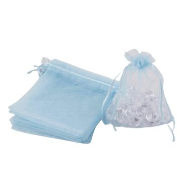 חבילת 10 יח' שקיות אורגנזה 15 / 23 ס"מ - תכלת | חנות מקוונת ALONIT