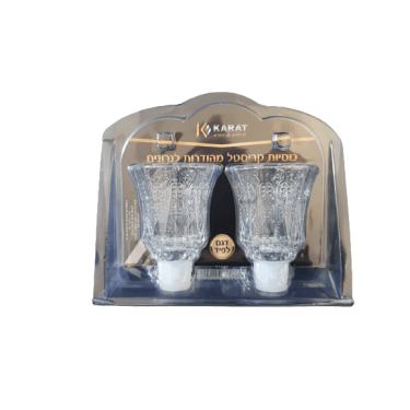 כוסיות קריסטל מהודרות לנרונים דגם לפיד | חנות מקוונת ALONIT