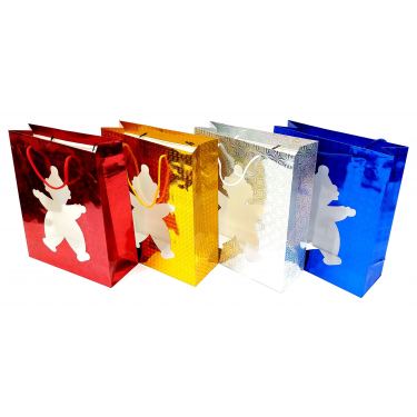 שקית נייר עיטורים מבריק צבעוני חלון ליצן 32X26 סמ | חנות מקוונת ALONIT