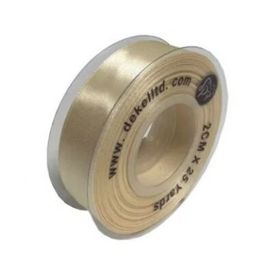 סרט סאטן 2 ס"מ 22 מטר - דופן שקוף - קרם | חנות מקוונת ALONIT