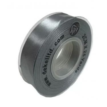 סרט סאטן 2 ס"מ 22 מטר - דופן שקוף - אפור | חנות מקוונת ALONIT