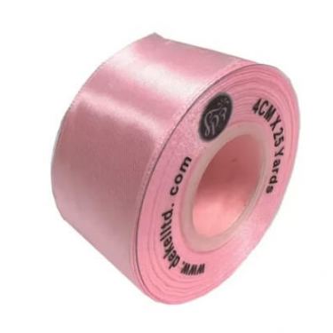 סרט סאטן 4 ס"מ 22 מטר - דופן שקוף - ורוד | חנות מקוונת ALONIT