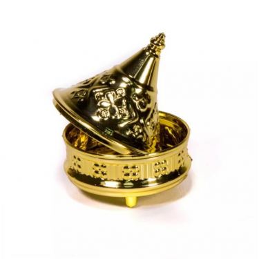 קופסאת פלסטיק דמוי טאגי'ן ק.6 ג.8 ס"מ-זהב | חנות מקוונת ALONIT