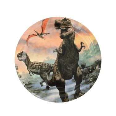 צלחות נייר סט דינוזאור 10 יח' בינוני | חנות מקוונת ALONIT