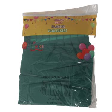 חצאית שולחן ניילון ירוק כהה 74*427 ס"מ | חנות מקוונת ALONIT