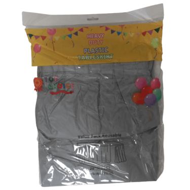 חצאית שולחן ניילון כסף 74*427 ס"מ | חנות מקוונת ALONIT