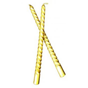 זוג נרות מסוסלים 25 ס"מ זהב | חנות מקוונת ALONIT