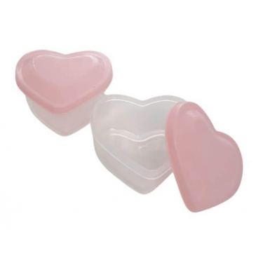 קופסת לב פלסטיק קטנה 8 יחידות ורוד | חנות מקוונת ALONIT