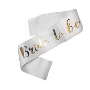 סרט סאטן לכלה זהב / לבן סרט סאטן לכלה זהב / לבן | חנות מקוונת ALONIT