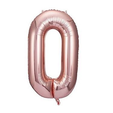 בלון מיילר לניפוח מספר 0 רוז גולד 34 סמ | חנות מקוונת ALONIT