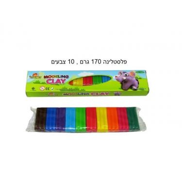 פלסטלינה 170 גרם 10 צבעים פלסטלינה 170 גרם 10 צבעים | חנות מקוונת ALONIT