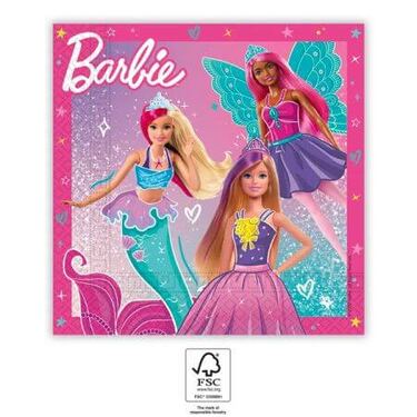 מפיות נייר 33X33 סמ 20 יח - ברבי | חנות מקוונת ALONIT