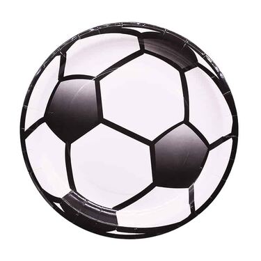 צלחות נייר ארוז 8 יח' סט כדורגל בינוני | חנות מקוונת ALONIT