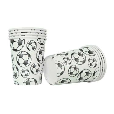 כוסות נייר ארוז 8 יח' סט כדורגל | חנות מקוונת ALONIT