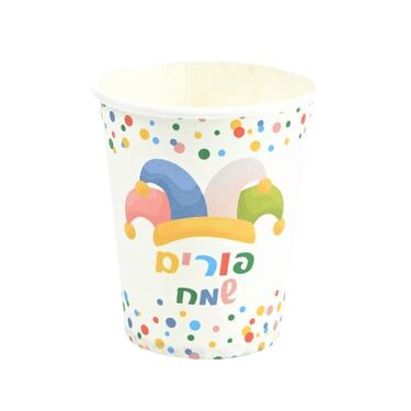 כוסות נייר ארוז 8 יח' סט פורים | חנות מקוונת ALONIT