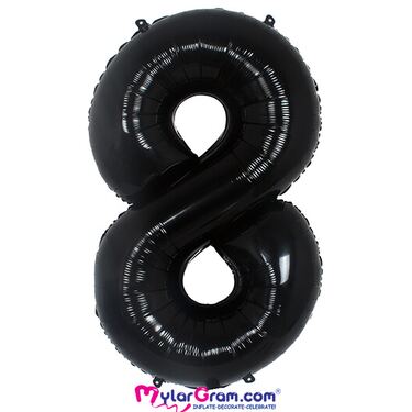 בלון מיילר 34 אינטש מספר 8 שחור | חנות מקוונת ALONIT