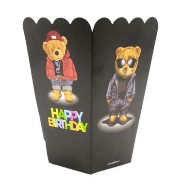 קופסאות פופקורן סט דובי 6 יח' | חנות מקוונת ALONIT