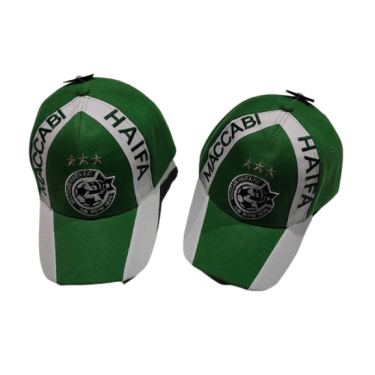 כובע מצחיה מכבי חיפה 2 פסים רקמה לוגו | חנות מקוונת ALONIT