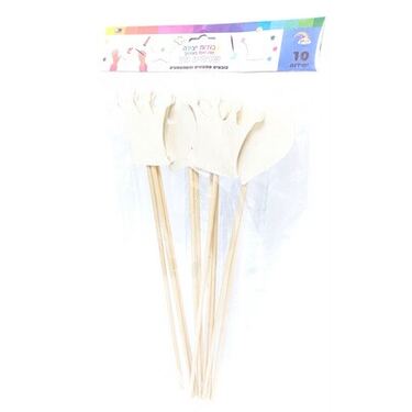 שרביט עץ לצביעה 10 יח | חנות מקוונת ALONIT