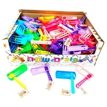 רעשן פלסטיק צבעוני גדול 14X12 סמ | חנות מקוונת ALONIT