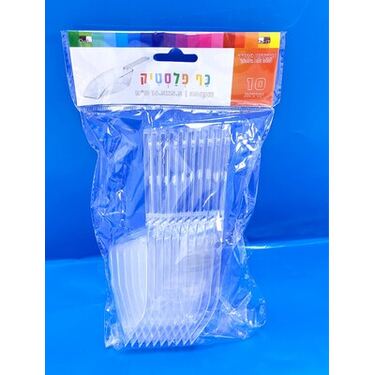 כף פלסטיק שקופה 16.5X5.5 סמ 10 יח | חנות מקוונת ALONIT