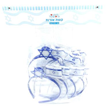 קשת אורות מעורב דגל ישראל מגן דוד כחול לבן 16X11 סמ 10 יח | חנות מקוונת ALONIT