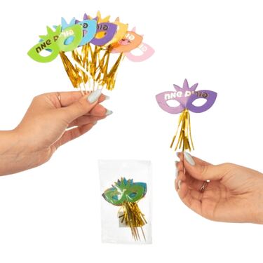 קיסם מסכה 6 יח' פורים שמח קיסם מסכה 6 יח' פורים שמח | חנות מקוונת ALONIT