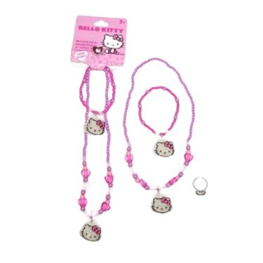 שרשרת צמיד וטבעת הלו קיטי 3 יח | חנות מקוונת ALONIT