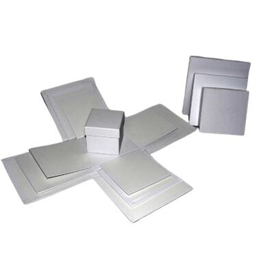 קופסאות מתפוצצת מרובעת 4 יח לבנה 21.5X21 ס"מ | חנות מקוונת ALONIT