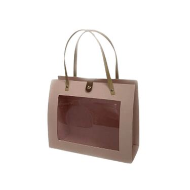 שקית קשיחה ורודה + חלון שקוף 28X24 | חנות מקוונת ALONIT