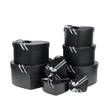 קופסאת לב שחור 8 יח + פפיון שחור ואפור 44X20 | חנות מקוונת ALONIT