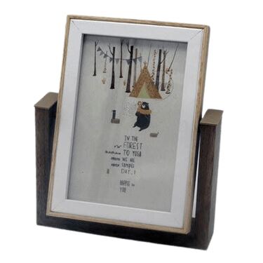 מסגרת עץ דו צדדית מסתובבת עם תמונה + מראה 15X19 | חנות מקוונת ALONIT