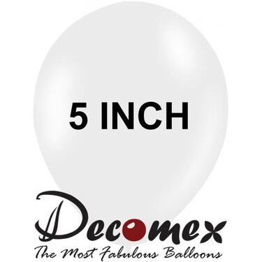 חבילת בלוני גומי 5 אינטש לבן 100 DECOMEX | חנות מקוונת ALONIT