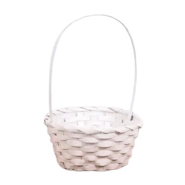 סלסלה קש ק.18 ג.10 ס"מ - לבן (שמן) מבריק | חנות מקוונת ALONIT