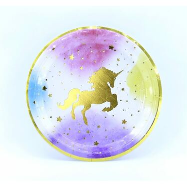 צלחות נייר ארוז 10 יח' חד קרן בינוני | חנות מקוונת ALONIT