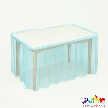חצאית טול לשולחן 75*425 תכלת | חנות מקוונת ALONIT