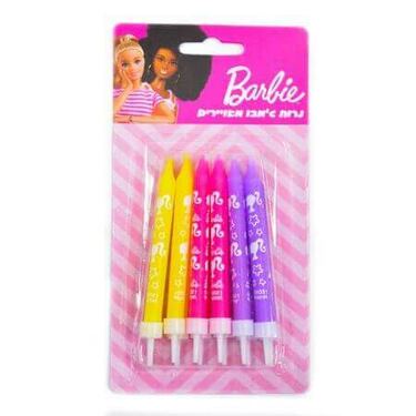 נרות ג'מבו מאויירים - ברבי | חנות מקוונת ALONIT