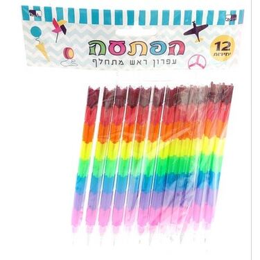 עיפרון ראש מתחלף צבעוני 14.5 סמ 12 יח | חנות מקוונת ALONIT