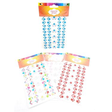 דף מדבקות אבנים פרחים עלים 19.5X10 סמ | חנות מקוונת ALONIT