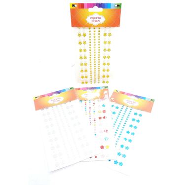 דף מדבקות אבנים פרח עיגול 19.5X10 סמ | חנות מקוונת ALONIT