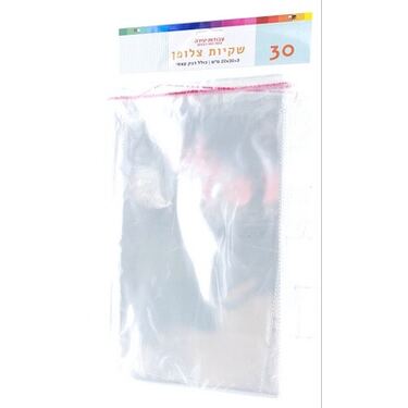 חבילת צלופן 30 יח 20X30 + 3 סמ כולל דבק דו צדדי | חנות מקוונת ALONIT