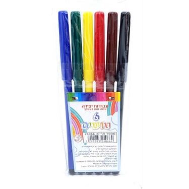 טושים צבעוניים 14.5X5.5 סמ 6 יח | חנות מקוונת ALONIT
